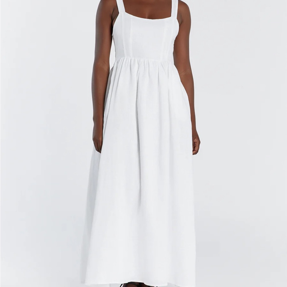 White linen maxi dress - Picture 3 of 3